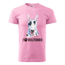 Póló Bullterrier mintával - Rózsaszín L méretben v2 ajándéktárgy