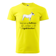 Póló Bullterrier mintával - Sárga L méretben v1 ajándéktárgy