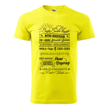  Póló Büszke borsodi vagyok mintával - Sárga XL méretben ajándéktárgy