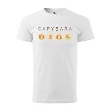  Póló Capybara mintával - Fehér M méretben ajándéktárgy