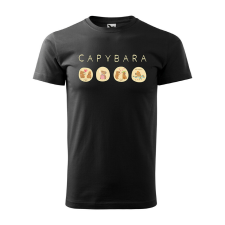 Póló Capybara mintával - Fekete M méretben ajándéktárgy