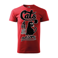  Póló Cats  mintával Piros 3XL egyedi ajándék