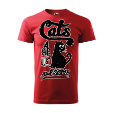Póló Cats mintával - Piros XXXL méretben ajándéktárgy