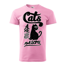 Póló Cats mintával - Rózsaszín L méretben ajándéktárgy