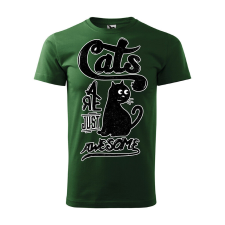  Póló Cats mintával - Zöld XXL méretben ajándéktárgy