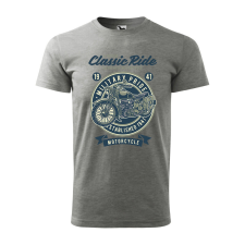 Póló Classic Ride mintával - Szürke M méretben ajándéktárgy