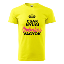 Póló Csak nyugi óvónéni vagyok mintával - Sárga L méretben ajándéktárgy
