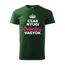 Póló Csak nyugi óvónéni vagyok mintával - Zöld M méretben ajándéktárgy