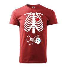  Póló Csontváz baba mintával - Terrakotta S méretben ajándéktárgy