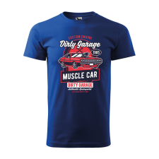  Póló Dirty Garage  mintával Kék S egyedi ajándék