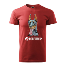 Póló Dobermann mintával - Terrakotta XXXL méretben v2 ajándéktárgy
