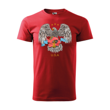  Póló Eagle  mintával Piros 2XL egyedi ajándék
