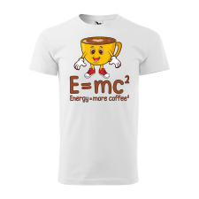 Póló Energy more coffee mintával - Fehér L méretben ajándéktárgy