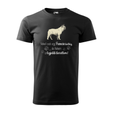  Póló Francia bulldog  mintával Fekete 3XL egyedi ajándék