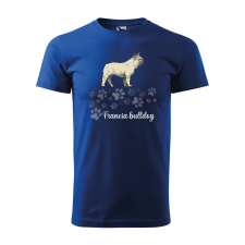 Póló Francia bulldog mintával - Kék M méretben ajándéktárgy