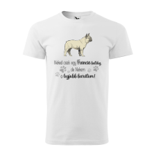  Póló Francia bulldog  mintával Magenta 2XL egyedi ajándék