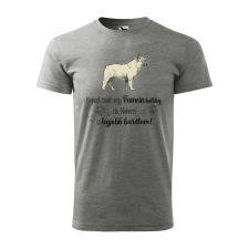  Póló Francia bulldog  mintával Szürke 4XL egyedi ajándék