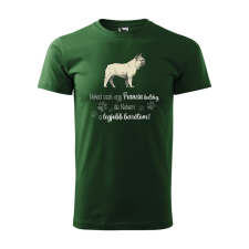  Póló Francia bulldog  mintával Zöld L egyedi ajándék