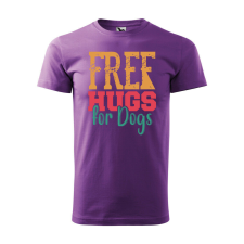 Póló Free hugs for dog mintával - Lila L méretben ajándéktárgy
