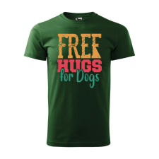 Póló Free hugs for dog mintával - Zöld XXXL méretben ajándéktárgy