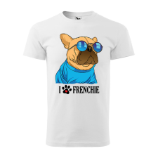  Póló Frenchie  mintával Magenta 2XL egyedi ajándék