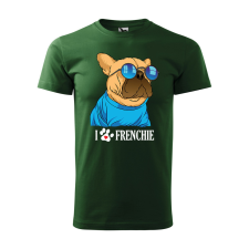  Póló Frenchie  mintával Zöld 3XL egyedi ajándék