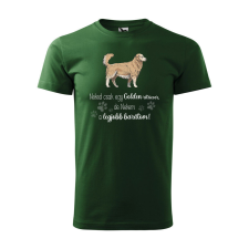 Póló Golden retriver mintával - Zöld S méretben ajándéktárgy