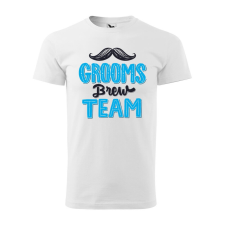  Póló Grooms brew team mintával - Fehér XXL méretben ajándéktárgy