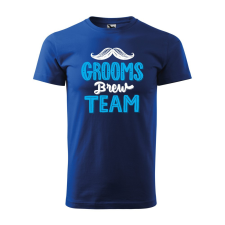  Póló Grooms brew team  mintával Kék 4XL egyedi ajándék