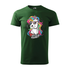  Póló Hipster unicorn  mintával Zöld 4XL egyedi ajándék