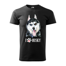  Póló Husky mintával - Fekete M méretben v2 ajándéktárgy