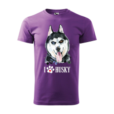  Póló Husky mintával - Lila XXXL méretben v2 ajándéktárgy
