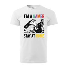 Póló I am a gamer mintával - Fehér L méretben ajándéktárgy