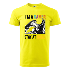 Póló I am a gamer mintával - Sárga L méretben ajándéktárgy