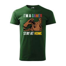 Póló I am a gamer mintával - Zöld L méretben ajándéktárgy