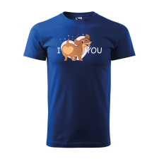 Póló I love you mintával - Kék L méretben v1 ajándéktárgy