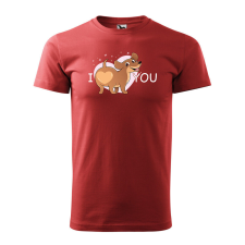  Póló I love you mintával - Terrakotta XXXL méretben v1 ajándéktárgy