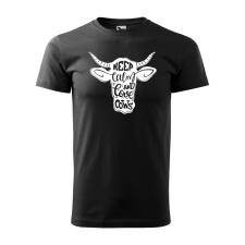  Póló Keep calm and love cows  mintával Fekete 4XL egyedi ajándék