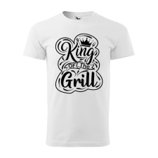  Póló King of the grill  mintával Magenta 2XL egyedi ajándék