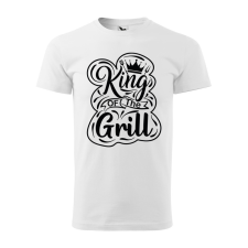  Póló King of the grill  mintával Magenta 4XL egyedi ajándék