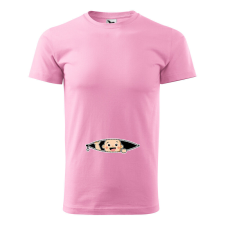  Póló Kukucskáló kisbaba mintával - Rózsaszín S méretben ajándéktárgy