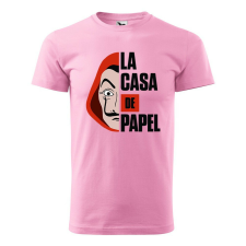 Póló La casa de papel mintával - Rózsaszín XXXL méretben ajándéktárgy