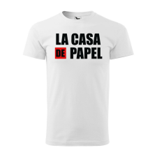  Póló La casa de papel V2 mintával - Fehér XXL méretben ajándéktárgy