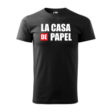 Póló La casa de papel V2 mintával - Fekete L méretben ajándéktárgy