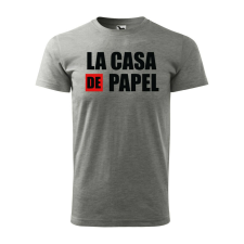 Póló La casa de papel V2 mintával - Szürke M méretben ajándéktárgy