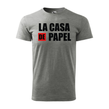 Póló La casa de papel V2 mintával - Szürke XL méretben ajándéktárgy