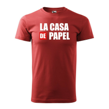Póló La casa de papel V2 mintával - Terrakotta XXXL méretben ajándéktárgy