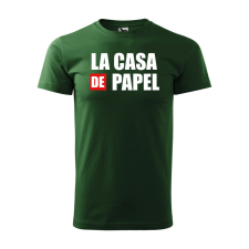 Póló La casa de papel V2 mintával - Zöld L méretben ajándéktárgy