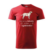  Póló Labrador  mintával Piros XL egyedi ajándék