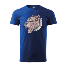  Póló Mérges kutya  mintával Kék 2XL egyedi ajándék